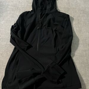 Women's Black Hooded defined jacket